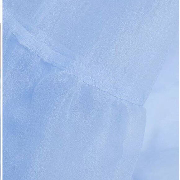 Staud Hyacinth Tiered Organza Overlay Maxi A-Line Dress in French Blue NWT - Picture 8 of 9